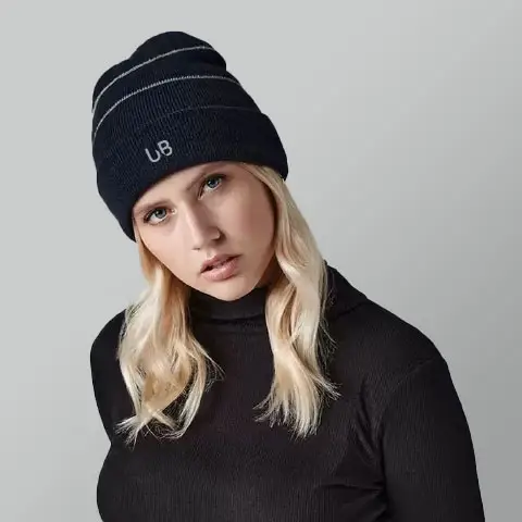 Comfy casual beanie hat showing The Ultimate Boon logo